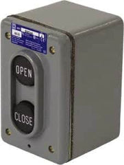 Schneider Electric - 2 Operator, Flush Pushbutton Control Station - Close, Open (Legend), Momentary Switch, NEMA 1, 4 - Makers Industrial Supply