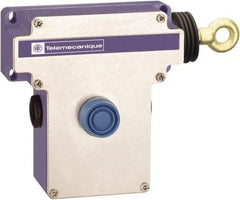 Telemecanique Sensors - 10 Amp, 2NO/2NC Configuration, Right Hand Operation, Rope Operated Limit Switch - Pushbutton Reset, Cable Pull, 300 VAC - Makers Industrial Supply