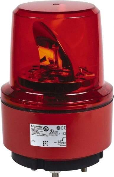 Schneider Electric - 24 VDC, 125 mAmp, Rotating Beacon LED Light - Surface Mounted, 7.05 Inch High, 130mm Diameter, 162 Flashes per min - Makers Industrial Supply