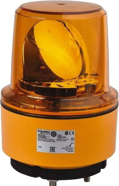 Schneider Electric - 12 VDC, 250 mAmp, Rotating Beacon LED Light - Surface Mounted, 7.05 Inch High, 130mm Diameter, 162 Flashes per min - Makers Industrial Supply