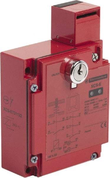 Telemecanique Sensors - 2NO/2NC Configuration, 300 VAC, 5 Amp, Metal Key Safety Limit Switch - 3.86 Inch Wide x 1.73 Inch Deep x 5-3/4 Inch High, IP67 Ingress Rating - Makers Industrial Supply