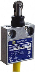 Square D - SPDT, NC/NO, 240 VAC, Prewired Terminal, Roller Plunger Actuator, General Purpose Limit Switch - 1, 2, 4, 6, 6P NEMA Rating, IP67 IPR Rating, 80 Ounce Operating Force - Makers Industrial Supply