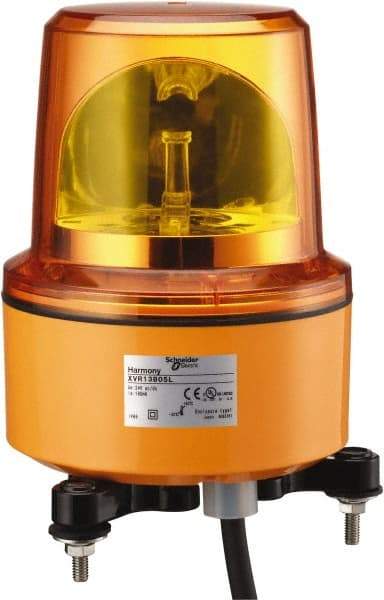 Schneider Electric - 12 VDC, 250 mAmp, Rotating Beacon LED Light - Surface Mounted, 7.05 Inch High, 130mm Diameter, 162 Flashes per min - Makers Industrial Supply