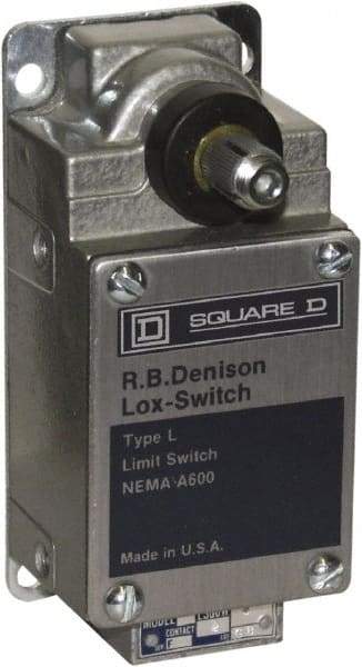 Square D - 3PDT, 2NO/NC, 600 Volt Screw Terminal, Rotary Spring Return Actuator, General Purpose Limit Switch - 1, 2, 4, 12, 13 NEMA Rating, IP67 IPR Rating - Makers Industrial Supply