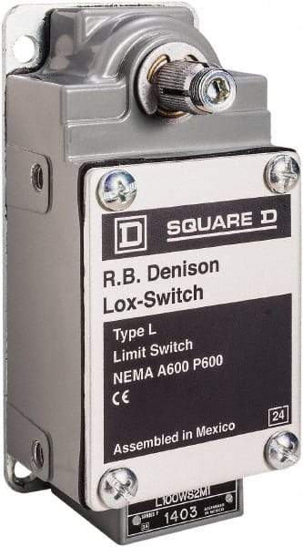 Square D - DPDT, NC/NO, 600 Volt Screw Terminal, Rotary Spring Return Actuator, General Purpose Limit Switch - 1, 2, 4, 12, 13 NEMA Rating, IP67 IPR Rating - Makers Industrial Supply