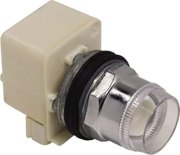 Schneider Electric - 1.18 Inch Mount Hole, Extended Straight, Pushbutton Switch Only - Round, Illuminated, Momentary (MO), Weatherproof, Dust and Oil Resistant - Makers Industrial Supply