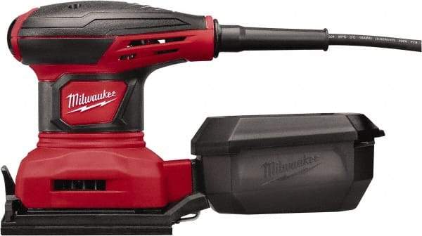 Milwaukee Tool - 14,000 OPM, Electric Orbital Sander - Rectangular, Palm Sander, 3 Amps - Makers Industrial Supply