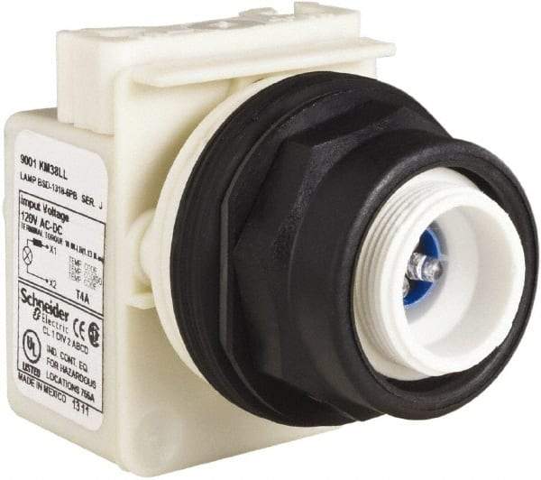 Schneider Electric - Extended Straight Pushbutton Switch Operator - Round Button, LED Lamp, Illuminated - Makers Industrial Supply