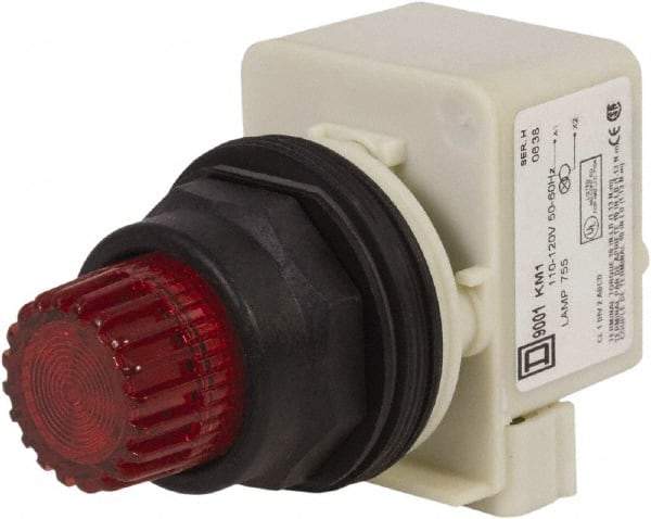 Schneider Electric - 30mm Mount Hole, Extended Straight, Pushbutton Switch Only - Red Pushbutton, Momentary (MO) - Makers Industrial Supply