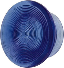 Schneider Electric - Extended Mushroom Head Pushbutton Switch Knob - Blue, Round Button, Incandescent Lamp, Illuminated - Makers Industrial Supply