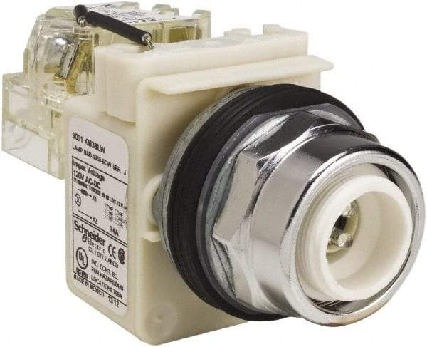 Schneider Electric - 120 VAC LED Indicating Light - Screw Clamp Connector - Makers Industrial Supply