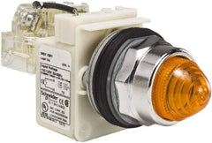 Schneider Electric - 120 VAC Amber Lens Indicating Light - Screw Clamp Connector - Makers Industrial Supply