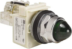 Schneider Electric - 120 VAC Green Lens Indicating Light - Screw Clamp Connector - Makers Industrial Supply