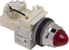 Schneider Electric - 120 VAC Red Lens Indicating Light - Screw Clamp Connector - Makers Industrial Supply