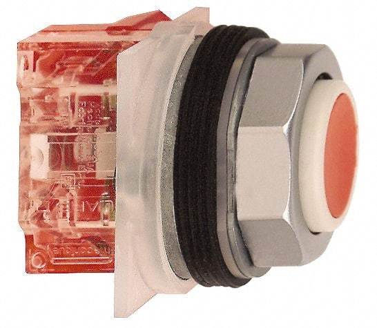 Schneider Electric - 30mm Mount Hole, Extended Straight, Pushbutton Switch with Contact Block - Octagon, Red Pushbutton, Momentary (MO) - Makers Industrial Supply