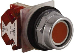 Schneider Electric - 30mm Mount Hole, Extended Straight, Pushbutton Switch with Contact Block - Red Pushbutton, Momentary (MO) - Makers Industrial Supply