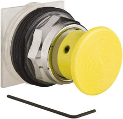 Schneider Electric - 30mm Mount Hole, Extended Straight, Pushbutton Switch Only - Yellow Pushbutton, Momentary (MO) - Makers Industrial Supply