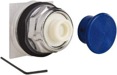 Schneider Electric - Flush Pushbutton Switch Operator - Blue, Round Button, Nonilluminated - Makers Industrial Supply