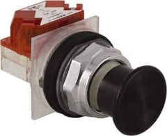 Schneider Electric - 30mm Mount Hole, Extended Straight, Pushbutton Switch with Contact Block - Black Pushbutton, Momentary (MO) - Makers Industrial Supply