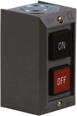 Schneider Electric - 2 Operator, Projecting Pushbutton Control Station - Off, On (Legend), Momentary Switch, NO/NC Contact, NEMA 1 - Makers Industrial Supply