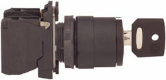 Schneider Electric - 22mm Mount Hole, 3 Position, Key Operated, Selector Switch with Contact Blocks - Maintained (MA), 2NO, Shock, Vibration and Water Resistant - Makers Industrial Supply