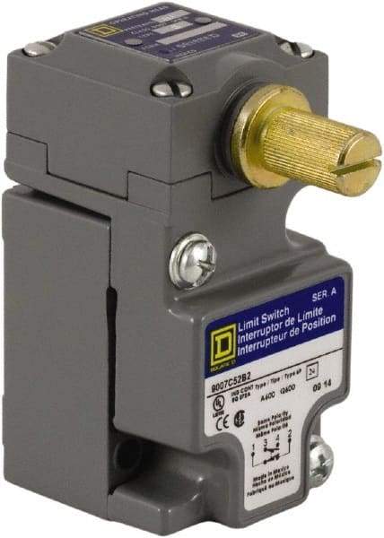 Square D - SPDT, NC/NO, 600 Volt Screw Terminal, Rotary Head Actuator, General Purpose Limit Switch - 1, 2, 4, 6, 12, 13, 6P NEMA Rating, IP67 IPR Rating - Makers Industrial Supply