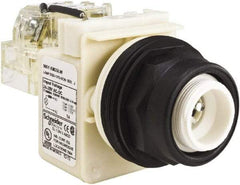 Schneider Electric - 28 V White Lens LED Pilot Light - Round Lens, Screw Clamp Connector, 54mm OAL x 42mm Wide, Vibration Resistant - Makers Industrial Supply