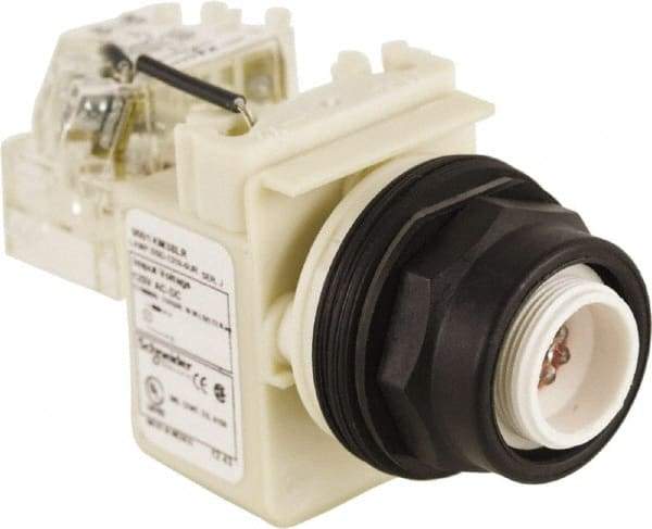 Schneider Electric - 120 V LED Press-to-Test Indicating Light - Round Lens, Screw Clamp Connector, Corrosion Resistant, Dust Resistant, Oil Resistant - Makers Industrial Supply