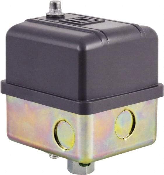 Square D - 1, 7, 9 and 3R NEMA Rated, 20 to 40 psi, Electromechanical Pressure and Level Switch - Adjustable Pressure, 575 VAC, L1-T1, L2-T2 Terminal, For Use with Square D Pumptrol - Makers Industrial Supply