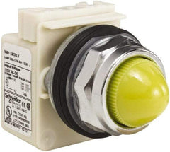 Schneider Electric - 120 V Yellow Lens LED Indicating Light - Screw Clamp Connector - Makers Industrial Supply