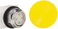 Schneider Electric - 1.18 Inch Mount Hole, Extended Straight, Pushbutton Switch Only - Round, Yellow Pushbutton, Momentary (MO), Weatherproof, Dust and Oil Resistant - Makers Industrial Supply