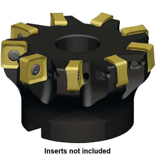 Kennametal - 12 Inserts, 160mm Cut Diam, 40mm Arbor Diam, 6mm Max Depth of Cut, Indexable Square-Shoulder Face Mill - 3° Lead Angle, 63mm High, SN_J120616EN__ Insert Compatibility, Series KSSM - Makers Industrial Supply