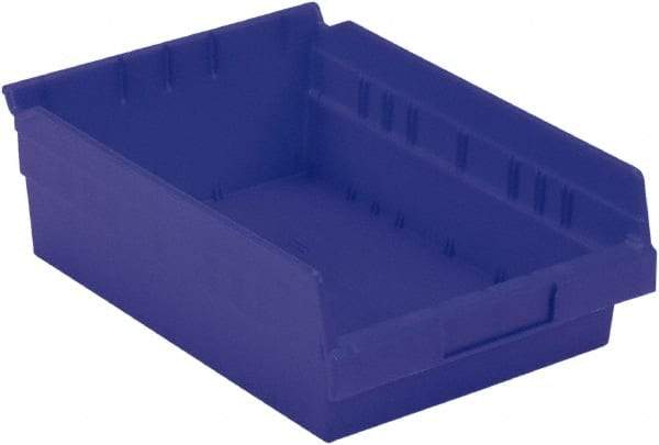 LEWISBins+ - 11-5/8" Deep, Blue Hopper Shelf Bin - 4" High x 8-3/8" Wide x 11-5/8" Long - Makers Industrial Supply