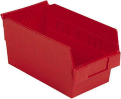 LEWISBins+ - 11-5/8" Deep, Red Hopper Shelf Bin - 6" High x 6-5/8" Wide x 11-5/8" Long - Makers Industrial Supply