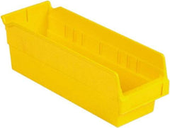 LEWISBins+ - 11-5/8" Deep, Yellow Hopper Shelf Bin - 4" High x 4-1/8" Wide x 11-5/8" Long - Makers Industrial Supply