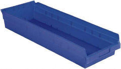 LEWISBins+ - 23-5/8" Deep, Blue Hopper Shelf Bin - 4" High x 8-3/8" Wide x 23-5/8" Long - Makers Industrial Supply