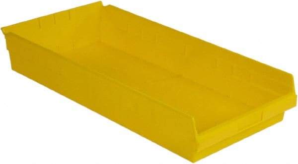 LEWISBins+ - 23-5/8" Deep, Yellow Hopper Shelf Bin - 4" High x 11-1/8" Wide x 23-5/8" Long - Makers Industrial Supply