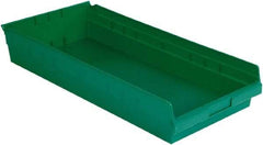 LEWISBins+ - 23-5/8" Deep, Green Hopper Shelf Bin - 4" High x 11-1/8" Wide x 23-5/8" Long - Makers Industrial Supply