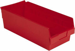 LEWISBins+ - 17-7/8" Deep, Red Hopper Shelf Bin - 6" High x 8-3/8" Wide x 17-7/8" Long - Makers Industrial Supply