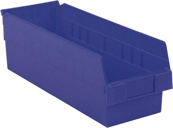 LEWISBins+ - 17-7/8" Deep, Blue Hopper Shelf Bin - 6" High x 6-5/8" Wide x 17-7/8" Long - Makers Industrial Supply