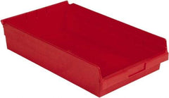 LEWISBins+ - 17-7/8" Deep, Red Hopper Shelf Bin - 4" High x 11-1/8" Wide x 17-7/8" Long - Makers Industrial Supply