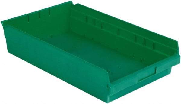 LEWISBins+ - 17-7/8" Deep, Green Hopper Shelf Bin - 4" High x 11-1/8" Wide x 17-7/8" Long - Makers Industrial Supply