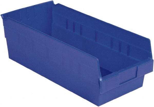 LEWISBins+ - 17-7/8" Deep, Blue Hopper Shelf Bin - 6" High x 8-3/8" Wide x 17-7/8" Long - Makers Industrial Supply