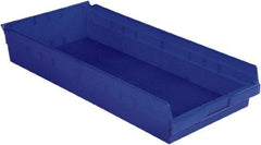 LEWISBins+ - 23-5/8" Deep, Blue Hopper Shelf Bin - 4" High x 11-1/8" Wide x 23-5/8" Long - Makers Industrial Supply