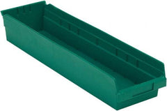 LEWISBins+ - 23-5/8" Deep, Green Hopper Shelf Bin - 4" High x 6-5/8" Wide x 23-5/8" Long - Makers Industrial Supply