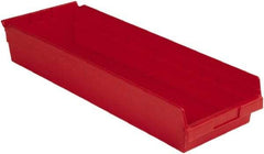 LEWISBins+ - 23-5/8" Deep, Red Hopper Shelf Bin - 4" High x 8-3/8" Wide x 23-5/8" Long - Makers Industrial Supply