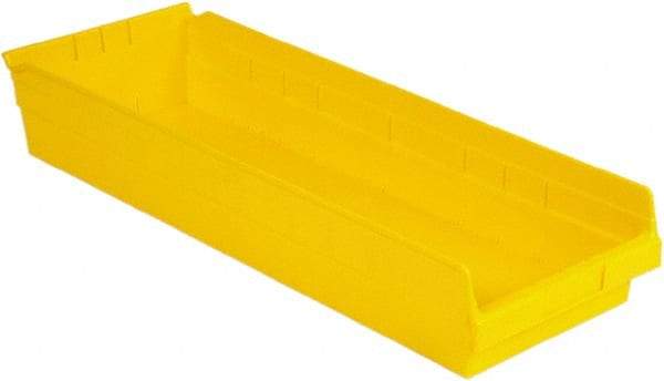 LEWISBins+ - 23-5/8" Deep, Yellow Hopper Shelf Bin - 4" High x 8-3/8" Wide x 23-5/8" Long - Makers Industrial Supply