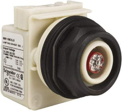 Schneider Electric - 28 V Red Lens LED Pilot Light - Round Lens, Screw Clamp Connector, 54mm OAL x 42mm Wide, Vibration Resistant - Makers Industrial Supply