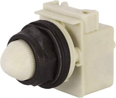 Schneider Electric - 110 VAC at 50/60 Hz via Transformer, 120 VAC at 50/60 Hz via Transformer White Lens Indicating Light - Round Lens, Screw Clamp Connector, Corrosion Resistant, Dust Resistant, Oil Resistant - Makers Industrial Supply