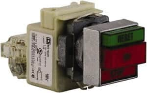 Schneider Electric - Extended Straight Pushbutton Switch Operator - Square Button - Makers Industrial Supply